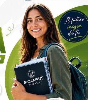 Studentessa con materiale universitario, immagine dal profilo WAY